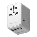 فيش السفر العالمي 65 وات جان من موماكس لون أبيض Momax 1world 65w gan ac travel charger