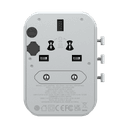 فيش السفر العالمي 35 بي دي  وات 5 منافذ من موماكس لون أبيض Momax 1world ac travel charger