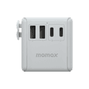 فيش السفر العالمي 35 بي دي  وات 5 منافذ من موماكس لون أبيض Momax 1world ac travel charger