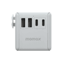 فيش السفر العالمي 35 بي دي  وات 5 منافذ من موماكس لون أبيض Momax 1world ac travel charger - SW1hZ2U6MTQ2MjE1Ng==