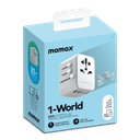 فيش السفر العالمي 35 بي دي  وات 5 منافذ من موماكس لون أبيض Momax 1world ac travel charger - SW1hZ2U6MTQ2MjE1OA==