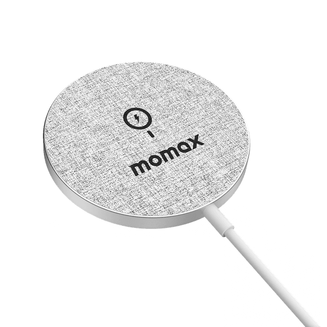 Momax q. Mag magnetic wireless charger light gray
