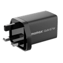 Momax oneplug 67w 3 port gan wall charger black - SW1hZ2U6MTQ1OTM5Mg==