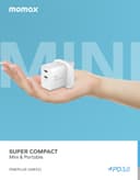 Momax 35w 2 port gan mini wall charger black