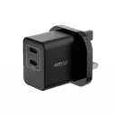 Momax 35w 2 port gan mini wall charger black