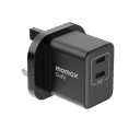 Momax 35w 2 port gan mini wall charger black