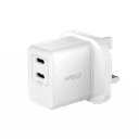 شاحن تايب سي شاحن جداري صغير 35 وات منفذين تقنية جان لون أبيض Momax 35w 2 port gan mini wall charger black - SW1hZ2U6MTQ1OTgzNw==