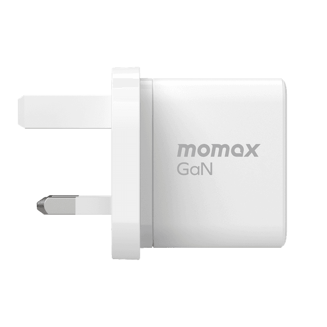 شاحن تايب سي شاحن جداري صغير 35 وات منفذين تقنية جان لون أبيض Momax 35w 2 port gan mini wall charger black - SW1hZ2U6MTQ1OTgyOQ==