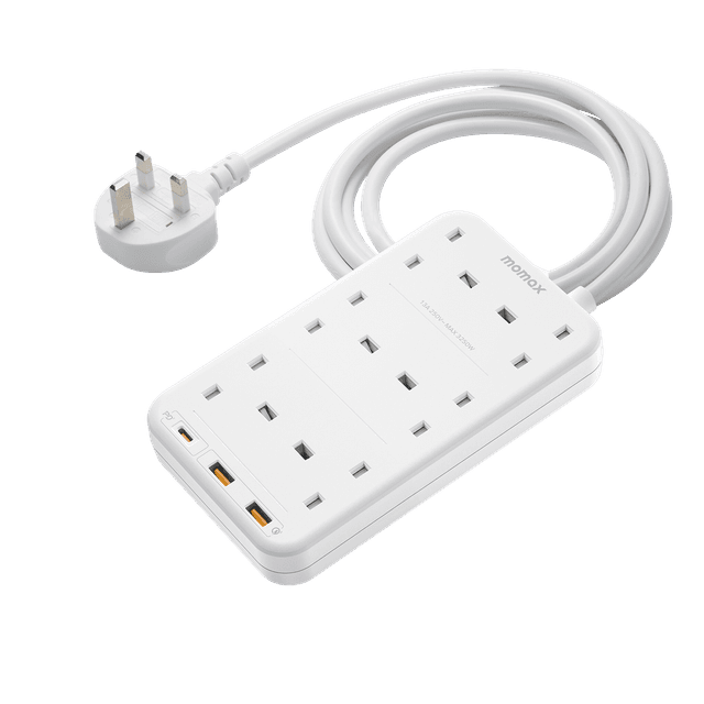 Momax oneplug 6 outlet cube extension socket with usb space white - SW1hZ2U6MTQ2MDY4Ng==