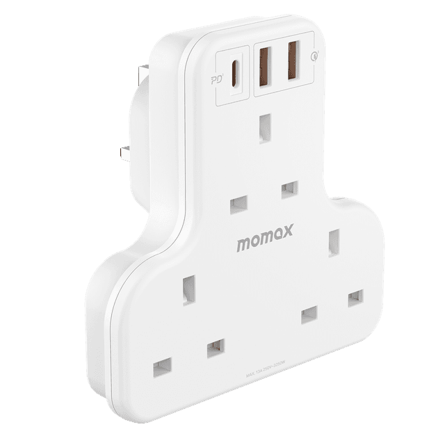 Momax oneplug 3 outlet t-shaped extension socket with usb space grey - SW1hZ2U6MTQ2MzEwOA==