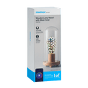 قاعدة لمبة خشبية مع غطاء زجاجي اسطواني شفاف من موماكس Momax wooden lamp stand