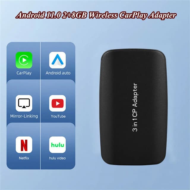 Android 11 MMB CarPlay Adapter Convert Facrory Wired CarPlay to Wireless Carplay