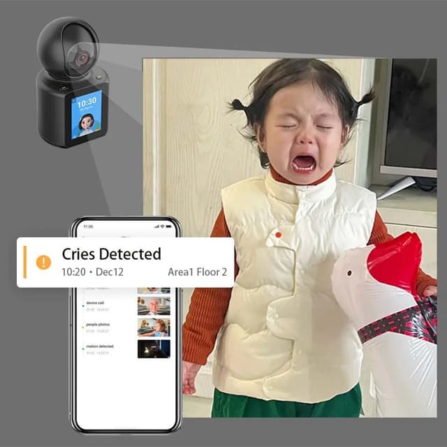 كاميرا مراقبة اطفال رؤية ليلية مع شاشة 1080 بكسل C31 Video Calling Smart WiFi Camera Two-Way Video Calling