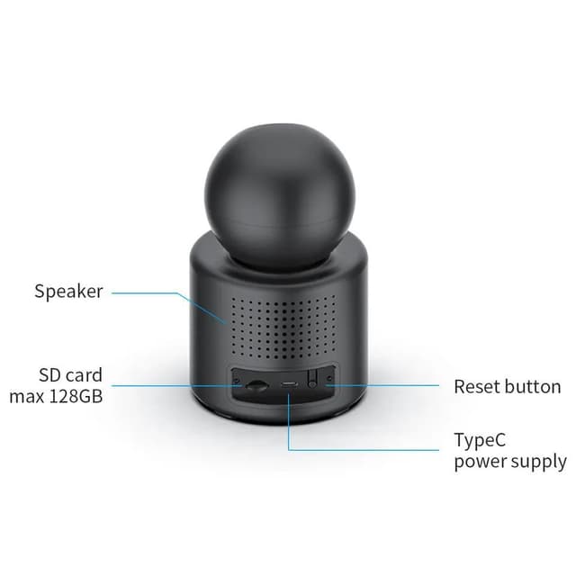 كاميرا مراقبة اطفال رؤية ليلية مع شاشة 1080 بكسل C31 Video Calling Smart WiFi Camera Two-Way Video Calling