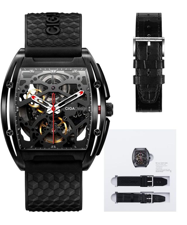 ساعة رجالية فخمة ميكانيكية سيجا ديزاين Ciga Design Watch Automatic Mechanical Skeleton Wristwatch - SW1hZ2U6MTQ3NDk1MQ==