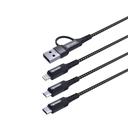 Xpower acx3 2in 3 out nylon charging 1m cable black - SW1hZ2U6MTQ1Nzg0MQ==