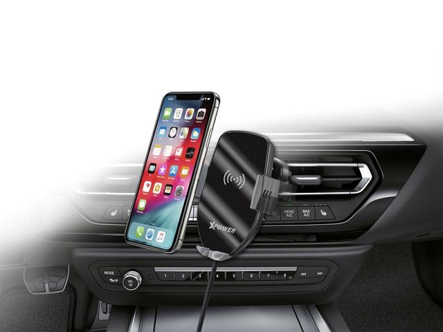 شاحن لاسلكي وستاند جوال للسيارة من اكسبور لون أسود Xpower new automatic wireless charging car mount holder - SW1hZ2U6MTQ2MTA5NA==