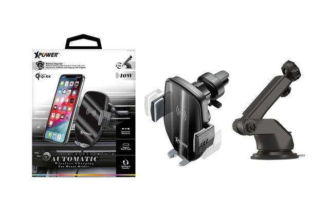 Xpower new automatic wireless charging car mount holder black - SW1hZ2U6MTQ2MTA5OA==