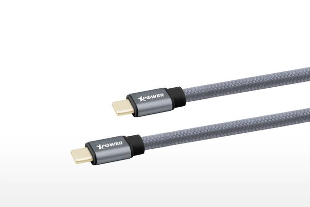 Xpower 2nd gen type-c to type-c aluminium alloy 1.2m cable grey - SW1hZ2U6MTQ2MTQzMQ==