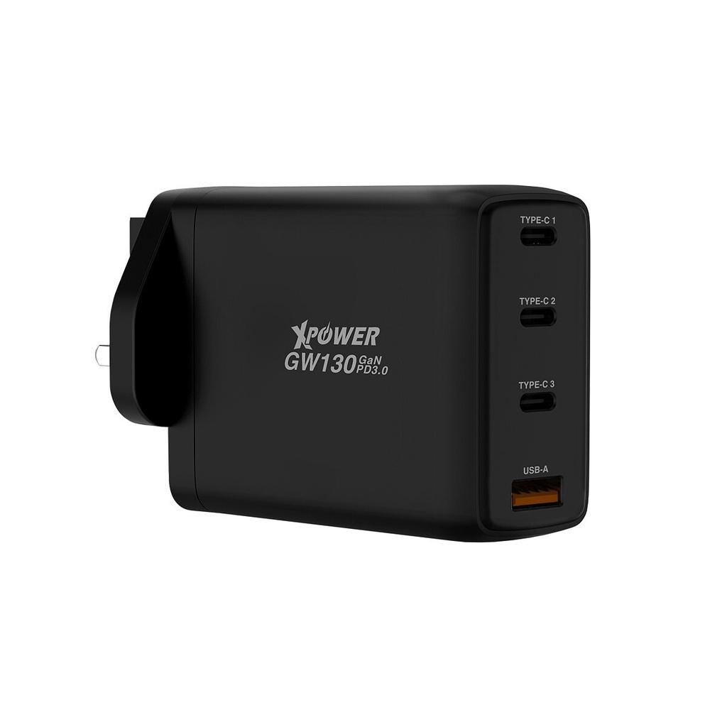 شاحن جداري جي دبليو 130 120 وات لون أسود من اكسبور Xpower wall charger