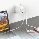 موزع يو اس بي لشاحن جداري لجهاز ابل ماك بوك من اكسبور لون أبيض Xpower power expander for apple macbook wall charger