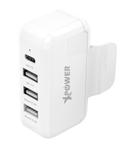 موزع يو اس بي لشاحن جداري لجهاز ابل ماك بوك من اكسبور لون أبيض Xpower power expander for apple macbook wall charger - SW1hZ2U6MTQ2MDcyMw==