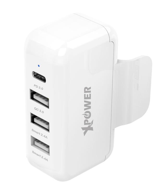موزع يو اس بي لشاحن جداري لجهاز ابل ماك بوك من اكسبور لون أبيض Xpower power expander for apple macbook wall charger