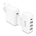 موزع يو اس بي لشاحن جداري لجهاز ابل ماك بوك من اكسبور لون أبيض Xpower power expander for apple macbook wall charger