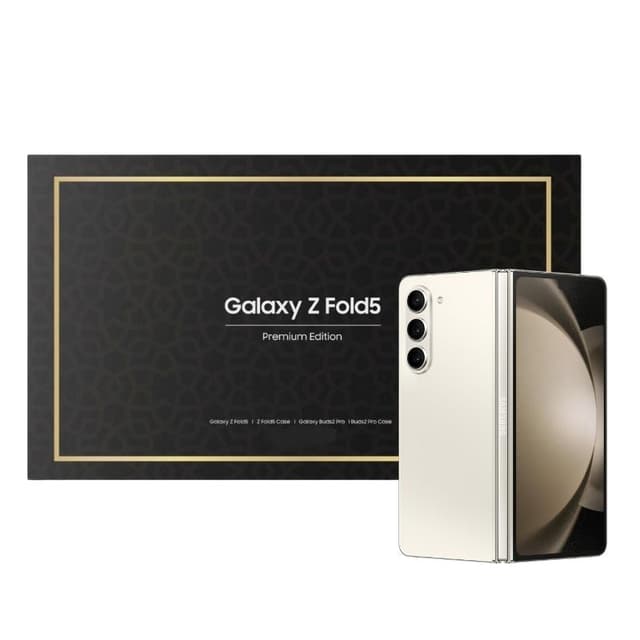 سامسونج جالاكسي زد فولد 5 حزمة بريميوم مع سماعة جالاكسي بودز 2 برو وكفر للجوال والسماعة Samsung Galaxy Z Fold5 5G Premium Edition