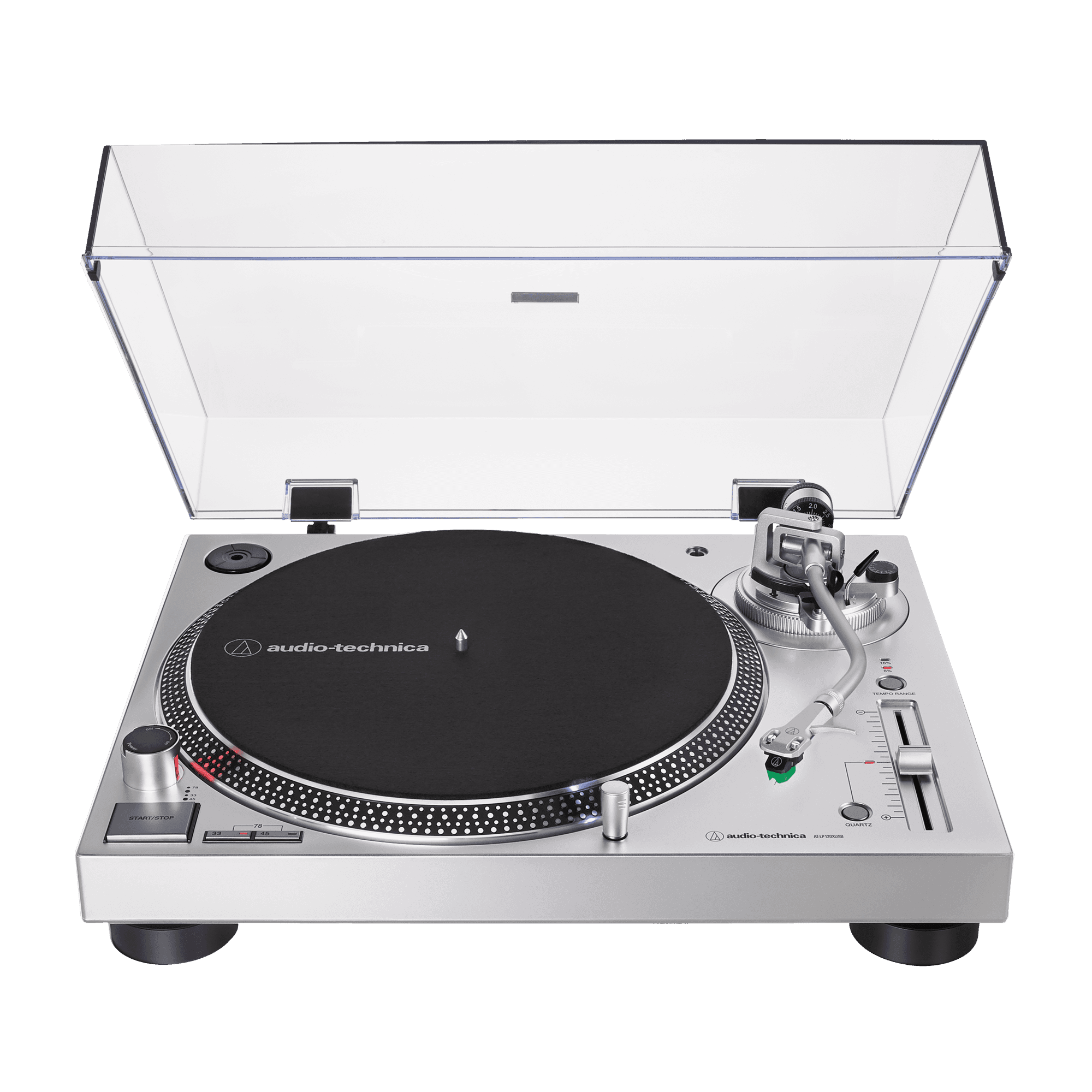 مشغل اسطوانات حديث 78 دورة اوديو تيكنيكا Audio-Technica AT-LP120XUSB-BK Direct-Drive Turntable