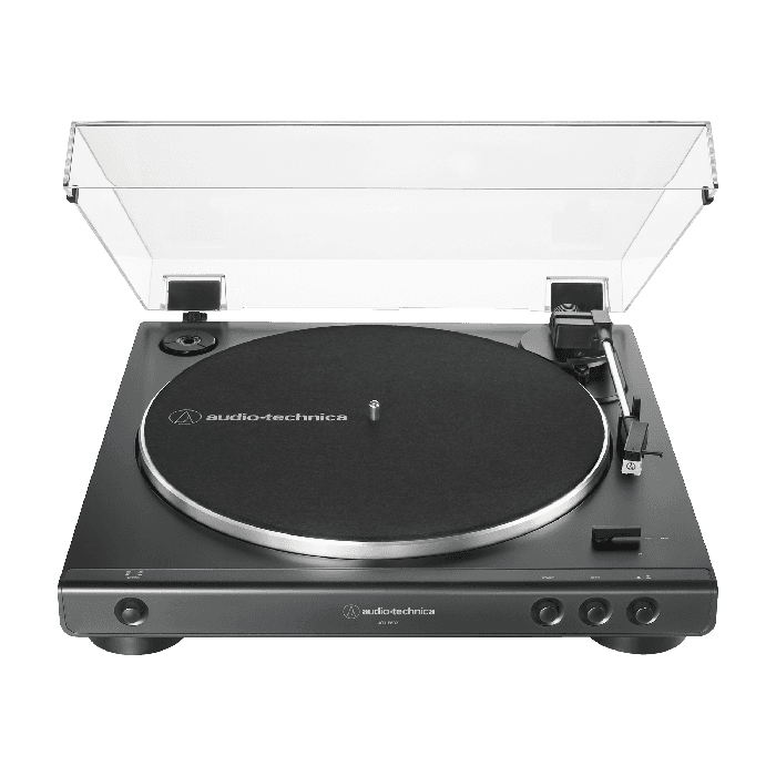 مشغل اسطوانات حديث 45 دورة اوديو تيكنيا Audio Technica Automatic Belt Drive Stereo Turntable AT-LP60X