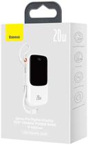 Baseus Qpow Pro Digital Display Fast Charge Power Bank 10000mAh 20W iPhone Edition White With Simple charging cable Type-C 3A 0.3m - SW1hZ2U6MTQ1NzA5NQ==