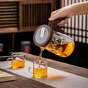 ابريق شاي زجاج مع مصفاه Glass Magnetic Teapot High Borosilicate Glass Kettle