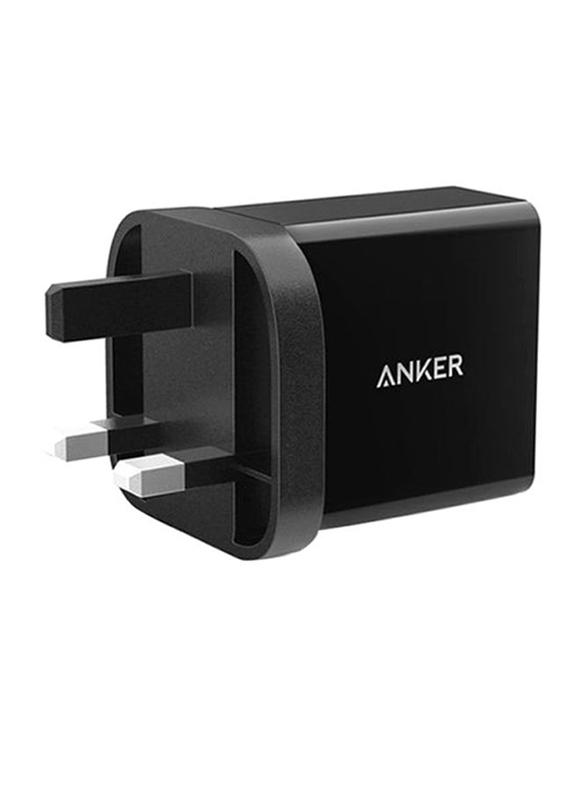 Anker PowerPort 2 Elite Wall Charger, 24W, 2.4A Single USB Port, A2021K11, Black