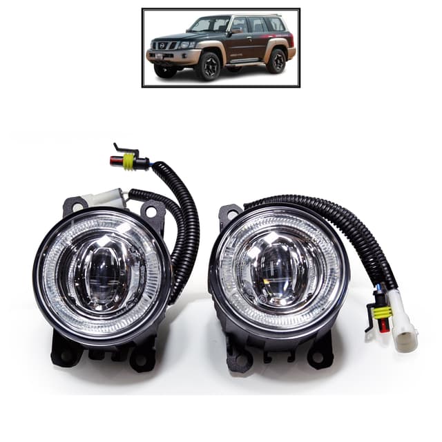 Halo DRL LED Fog Lights Nissan Patrol Y61 VTC GU - 702177