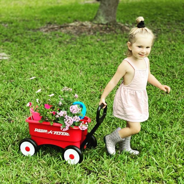 لعبة عربة اطفال 2 في 1 راديو فلاير Radio Flyer My 1st 2 In 1 Wagon With Teddy Bear