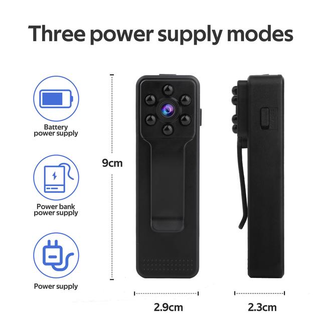 كاميرا صغيرة لاسلكية رياضية 1080 بكسل Pocket Clip Sports DV Camera Wearable Action Camera