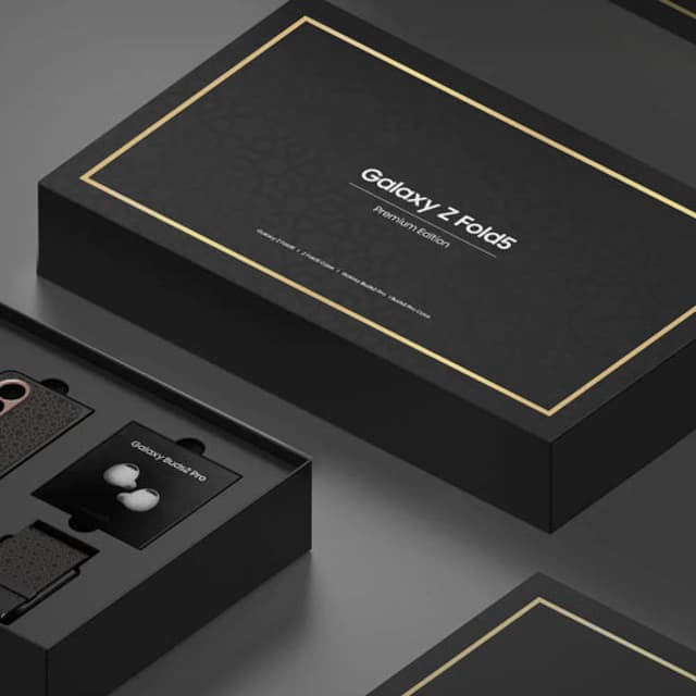 سامسونج جالاكسي زد فولد 5 حزمة بريميوم مع سماعة جالاكسي بودز 2 برو وكفر للجوال والسماعة Samsung Galaxy Z Fold5 5G Premium Edition