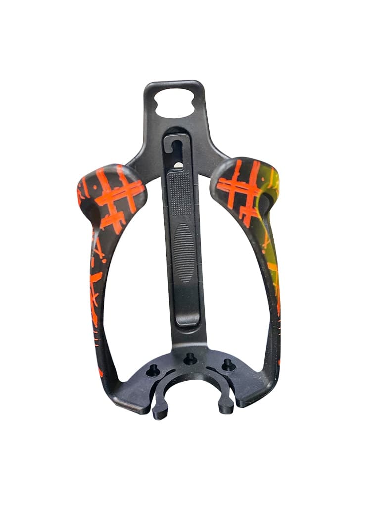 Zyklus Bottle Cage With Tyre Tool, Red ZYK-BTL-CGE-ORG