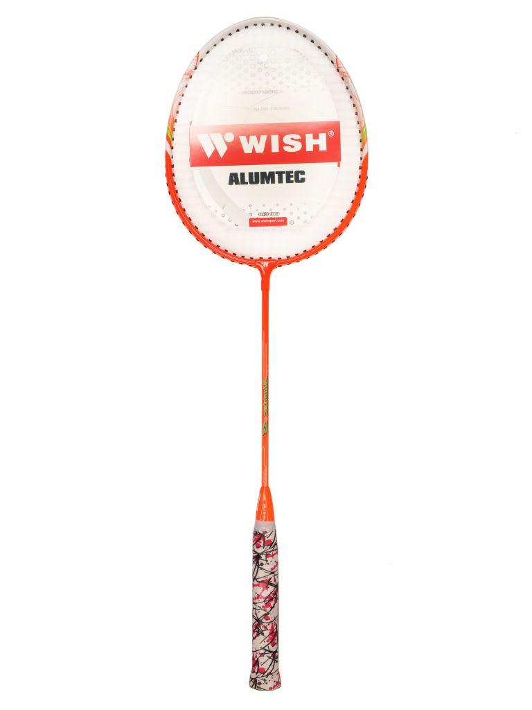 مضرب ريشة برتقالي ويش Wish Alumtec Side Tran Badminton Racquets