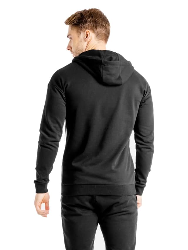 جاكيت رياضي رجالي بسحاب كور لون عميق مقاس سمول من سكوات وولف Squatwolf Core Zip Up Color Onyx