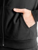 جاكيت رياضي رجالي بسحاب كور لون عميق مقاس سمول من سكوات وولف Squatwolf Core Zip Up Color Onyx