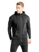 جاكيت رياضي رجالي بسحاب كور لون عميق مقاس سمول من سكوات وولف Squatwolf Core Zip Up Color Onyx