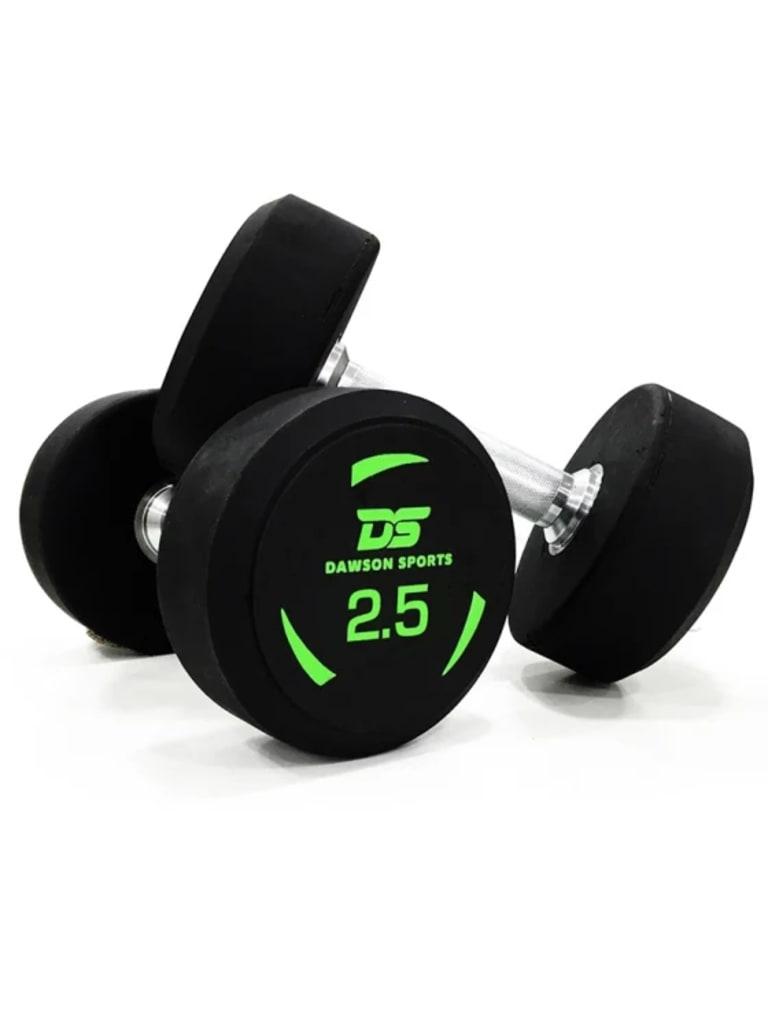 طقم دنابل 2.5 كجم عدد 2 لون أسود من داوسون سبورتس Dawson Sports TPU Coated Dumbbells Pair