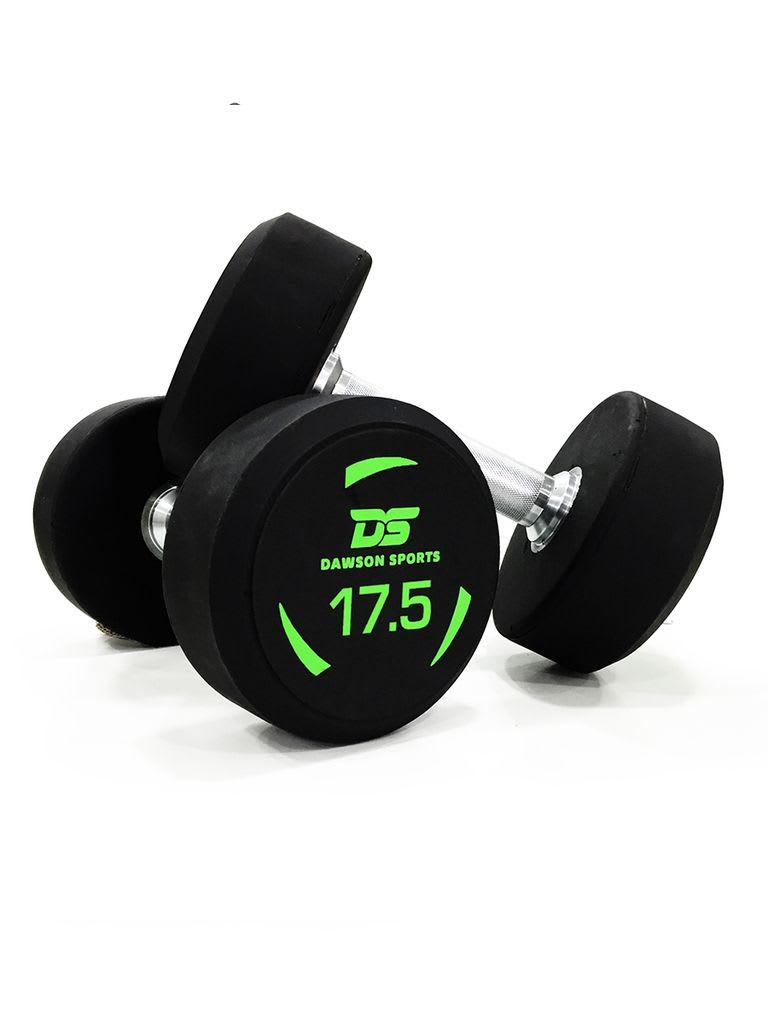 Dawson Sports Rubber Dumbbells | Pair Color BlackWeight 17.5 Kg