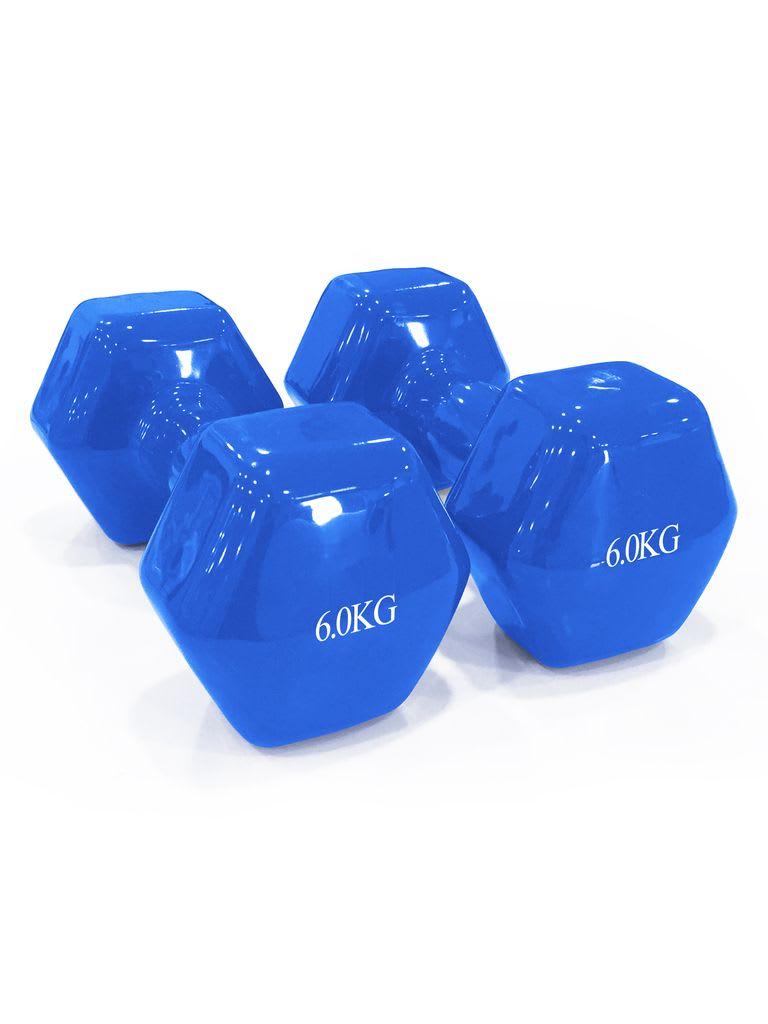 طقم دنابل 6 كجم عدد 2 لون أزرق من داوسون سبورتس Dawson Sports Vinyl Dumbbell