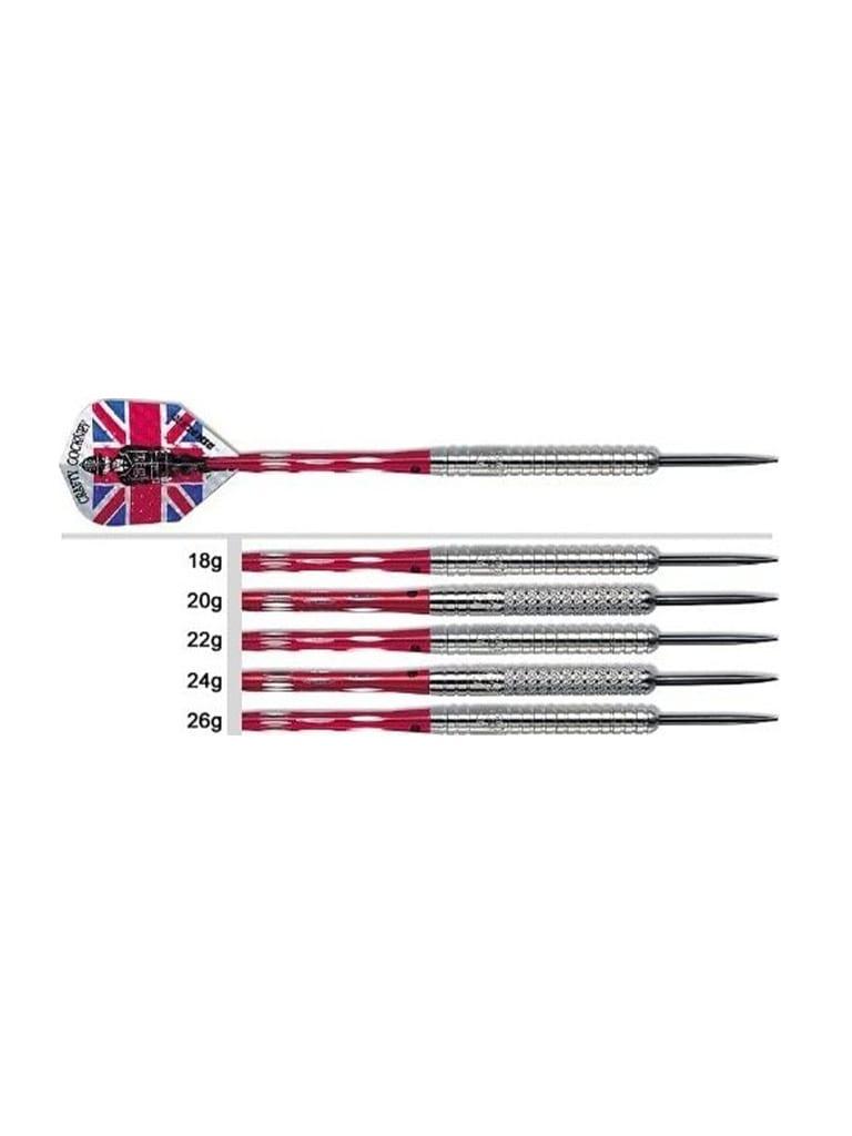 اسهم للعبة الدارتس 18 غرام بسكل علم المملكة المتحدة هاروس Harrows Dart Silver Arrow Erics B103 Weight 18 Grams