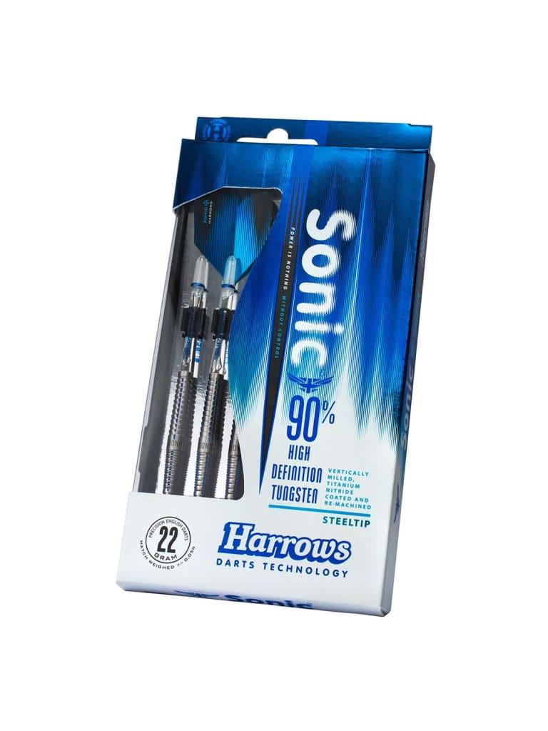 سهام للعبة الدارتس اسود وازرق 22 غرام ثلاث قطع من هاروس Harrows Sonic 90% BD809 Blue/Silver Weight 22 Grams