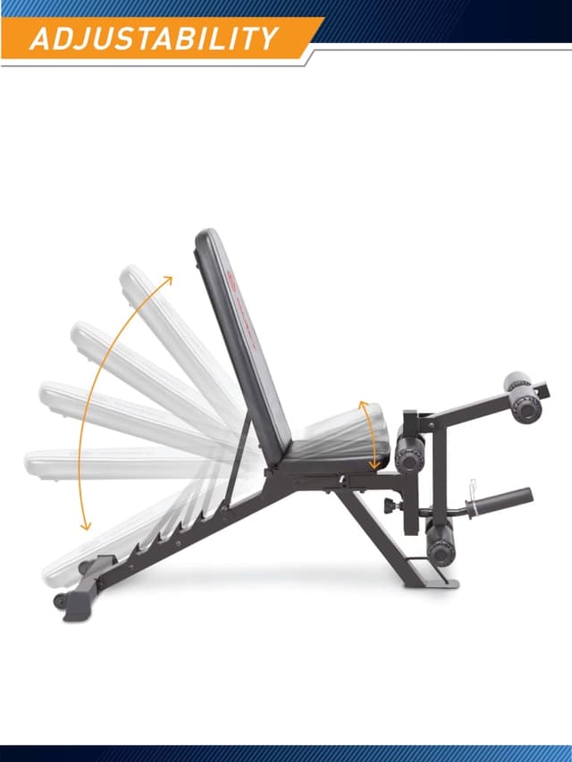 كرسي بنش متعدد الاستخدامات قابل للتعديل مارسي Marcy Deluxe Utility Weight Bench