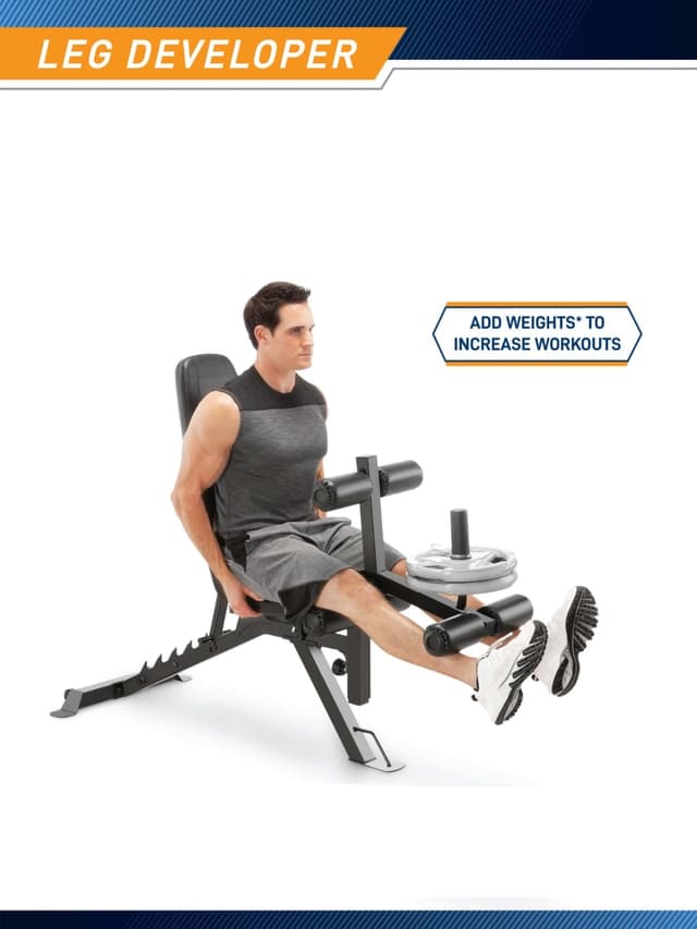 كرسي بنش متعدد الاستخدامات قابل للتعديل مارسي Marcy Deluxe Utility Weight Bench